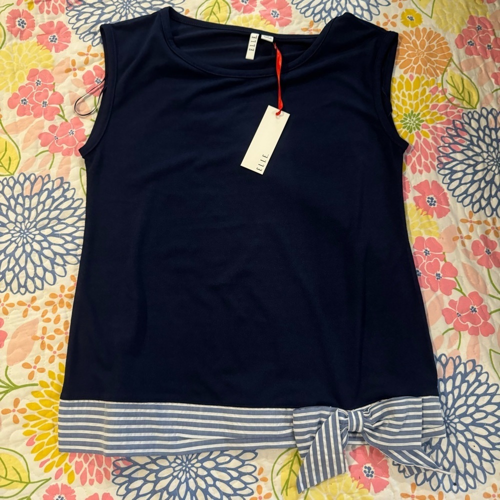 NWT XSMALL Elle women’s tank blouse navy